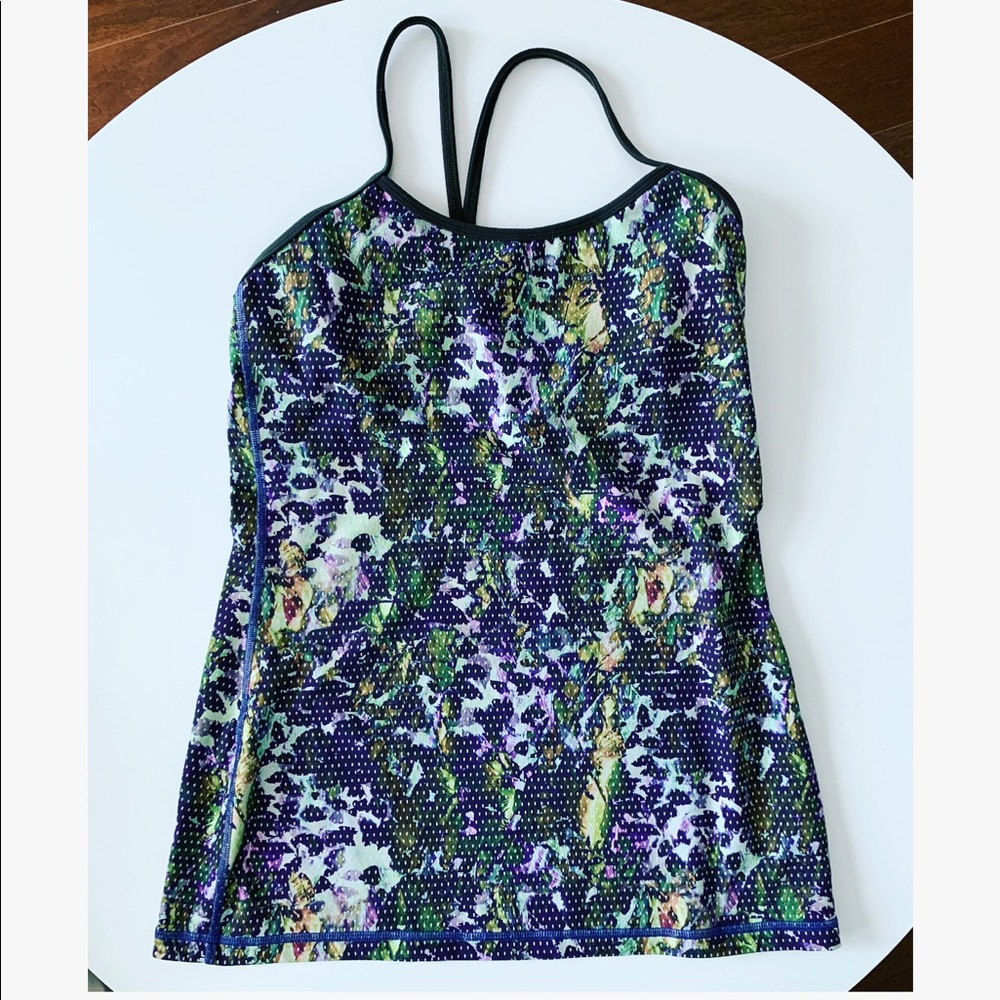 Green & Purple Lululemon Power Y Tank